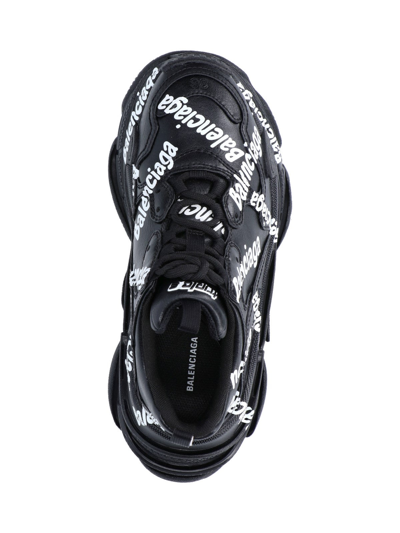 Shop Balenciaga Men Triple S Sneakers In Black