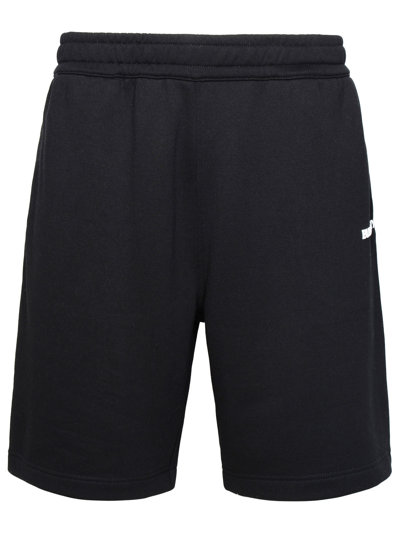 Shop Burberry Man  'raphael' Black Cotton Bermuda Shorts