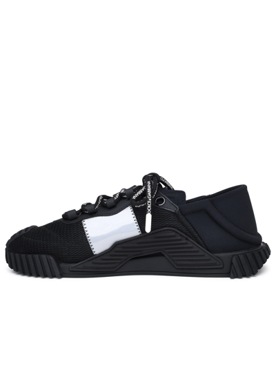 Shop Dolce & Gabbana Man  Black Nylon Blend Ns1 Sneakers
