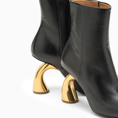 Shop Dries Van Noten Black Ankle Boot With Designer Heel Women