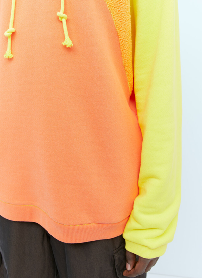 Shop Erl Men Rainbow Hooded Sweatshirt In Orange