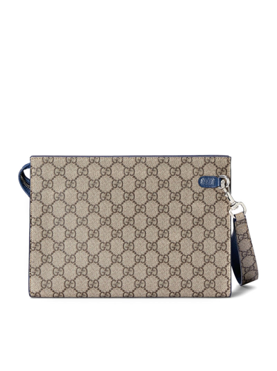 Shop Gucci Men Pouch With Dd Detail In Cream