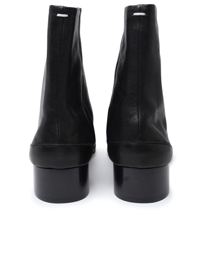 Shop Maison Margiela Black Nappa Leather Ankle Boots Woman