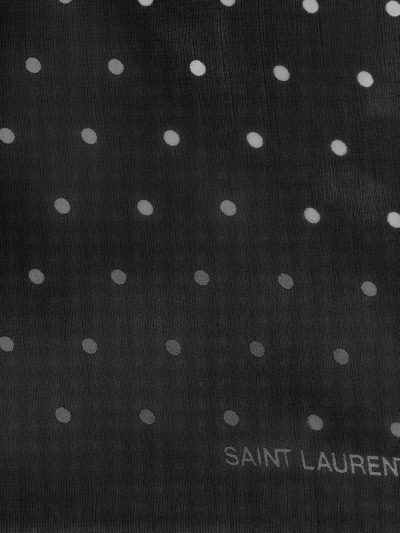 Shop Saint Laurent Woman Scarf Woman Black Scarves