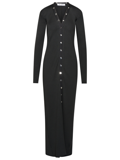 Shop Attico The  Woman The  Long Cardigan In Black Viscose Blend