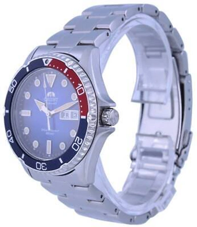 Pre-owned Orient Mako Kamasu Ii Blue Dial Pepsi Bezel Automatic Ra-aa0812l19b Men's Watch