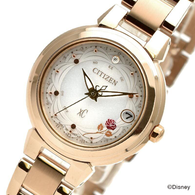 Pre-owned Citizen Disney Collection Beauty And The Beast Xc Limited Es9432-67a Solar Watch