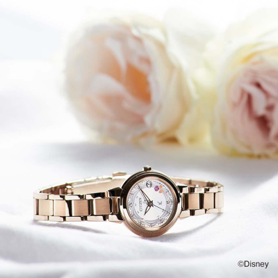 Pre-owned Citizen Disney Collection Beauty And The Beast Xc Limited Es9432-67a Solar Watch