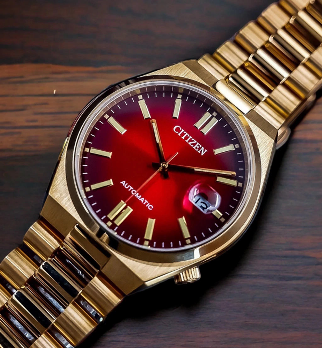 Pre owned Citizen Automatic Tsuyosa Sapphire Crystal Red Dial Collection Watch Nj0153 82x ModeSens