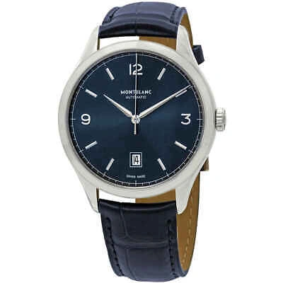 Pre-owned Montblanc Heritage Chronometrie Automatic Blue Dial Men's Watch 116481