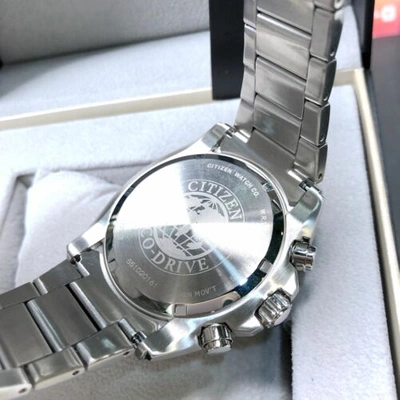 Pre-owned Citizen Black Dial Men's Chronograph Eco-drive Watch Ca4220-55e