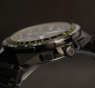 Pre-owned Citizen Jy8127-59e Promaster Skyhawk Black Dial Sapphire World Time Watch