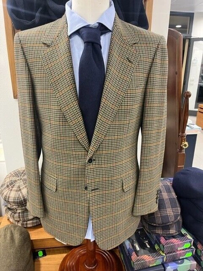 Pre-owned Brioni € 2280  Blazer Green Man Made In Italy Tailor Made Cashwool Size 48 And 50