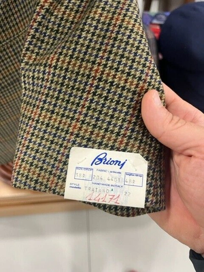 Pre-owned Brioni € 2280  Blazer Green Man Made In Italy Tailor Made Cashwool Size 48 And 50