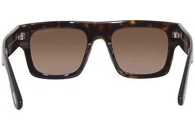 Pre-owned Tom Ford Fausto Tf711 52f Sunglasses Men's Shiny Dark Havana/brown Gradient 53mm