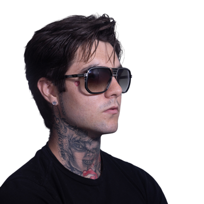Pre-owned Cazal Rectangular Sunglasses 666-002 Black Silver Frame Gray Lenses