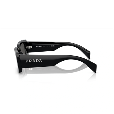 Pre-owned Prada Pr A07s - 1ab5s0 Black-dark Grey Womens Sunglasses 52mm Authentic In Gray