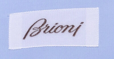 Pre-owned Brioni Light Blue Solid Cotton Shirt - Slim - 15.75/40 - (br818225)