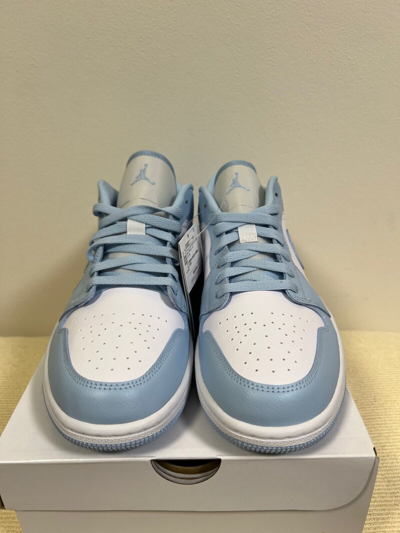 Pre-owned Jordan Nike Air  1 Low Dc0774-141 Aluminum Ice Blue White Sky University Women's