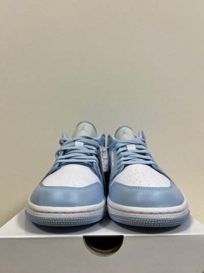 Pre-owned Jordan Nike Air  1 Low Dc0774-141 Aluminum Ice Blue White Sky University Women's