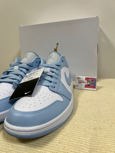 Pre-owned Jordan Nike Air  1 Low Dc0774-141 Aluminum Ice Blue White Sky University Women's