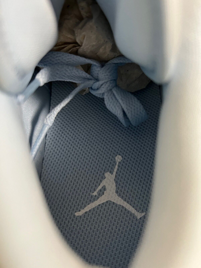 Pre-owned Jordan Nike Air  1 Low Dc0774-141 Aluminum Ice Blue White Sky University Women's