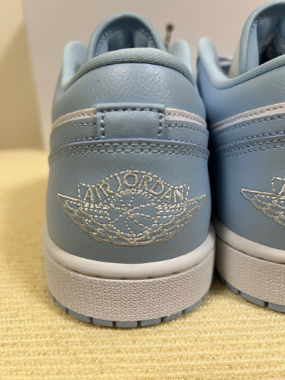 Pre-owned Jordan Nike Air  1 Low Dc0774-141 Aluminum Ice Blue White Sky University Women's