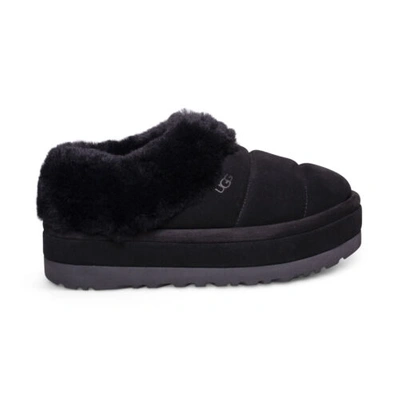 Pre-owned Ugg Tazzlita Black Suede Shearling Lined Platfrom Women's Slippers Size Us 10