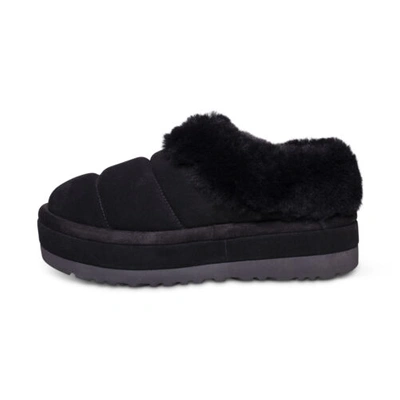 Pre-owned Ugg Tazzlita Black Suede Shearling Lined Platfrom Women's Slippers Size Us 10