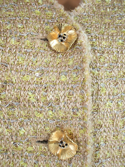Pre-owned St John St. John Knits Gold Multi Sequin Tweed Jacket Blazer Dress Suit Sz 6 $3190