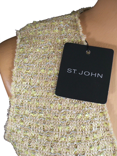Pre-owned St John St. John Knits Gold Multi Sequin Tweed Jacket Blazer Dress Suit Sz 6 $3190