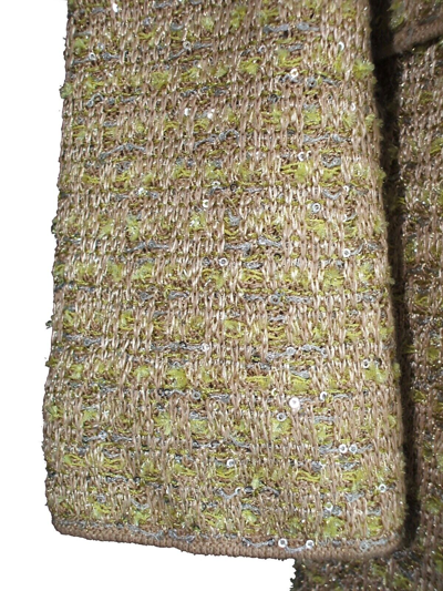 Pre-owned St John St. John Knits Gold Multi Sequin Tweed Jacket Blazer Dress Suit Sz 6 $3190