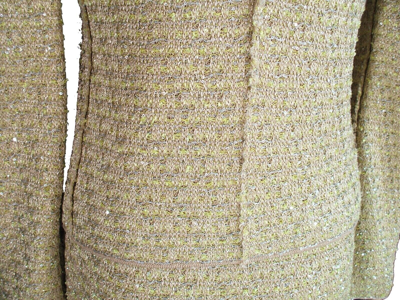 Pre-owned St John St. John Knits Gold Multi Sequin Tweed Jacket Blazer Dress Suit Sz 6 $3190