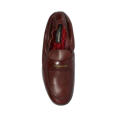 Shop Dolce & Gabbana Ariosto Leather Loafers