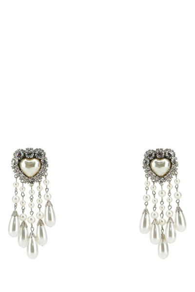 Shop Alessandra Rich Heart In Silver