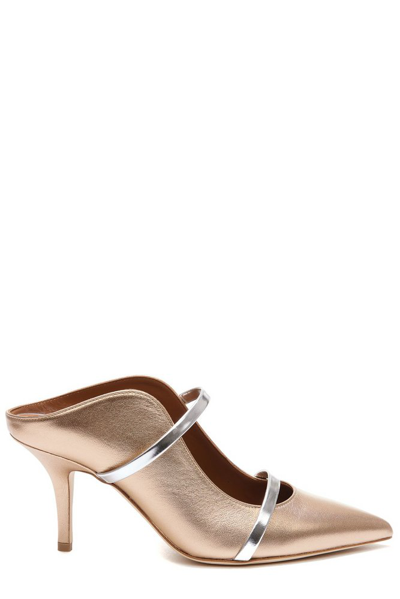Shop Malone Souliers Maureen Pointed In Gold