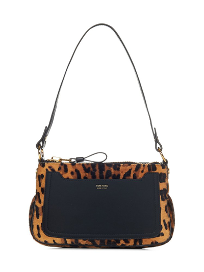 Shop Tom Ford Leopard Print Mini Shoulder Bag In Multi