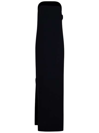 Shop Tom Ford Strapless Draped Back Gown In Black