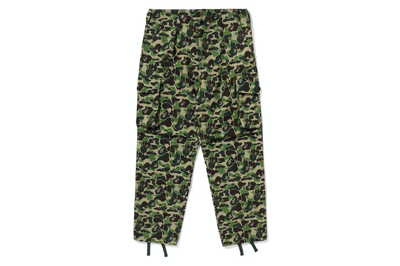 Pre-owned Bape X Ovo Abc Camo 6 Pocket Pants Green