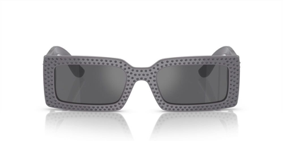 Shop Dolce & Gabbana Eyewear Rectangular Frame Sunglasses In Grey