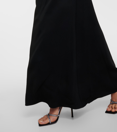 Shop Roland Mouret Asymmetric Cady Gown In Black