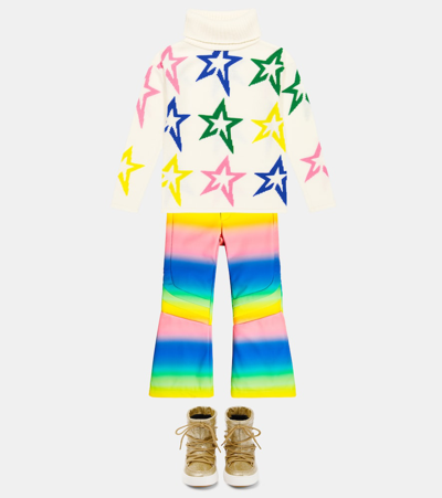 Shop Perfect Moment Aurora High-rise Flared Ski Pants In Multicoloured