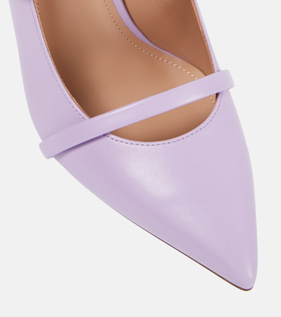 Shop Malone Souliers Maureen 70 Leather Mules In Purple