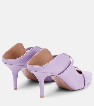 Shop Malone Souliers Maureen 70 Leather Mules In Purple