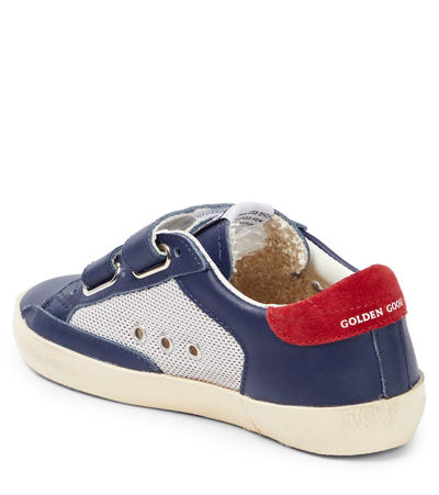Shop Golden Goose Old School Leather Sneakers In Multicoloured