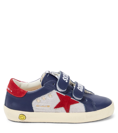 Shop Golden Goose Old School Leather Sneakers In Multicoloured