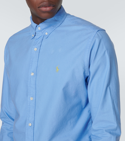 Shop Polo Ralph Lauren Cotton Oxford Shirt In Blue