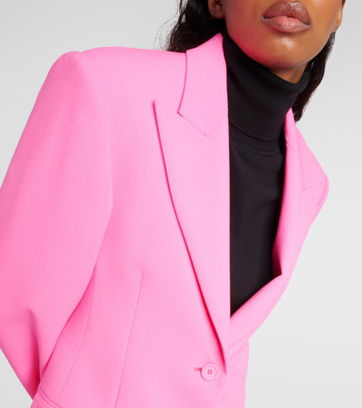 Shop Sportmax Zermat Wool-blend Blazer In Pink