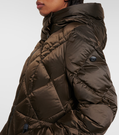 Shop Goldbergh Belle Quilted Down Coat In Brown