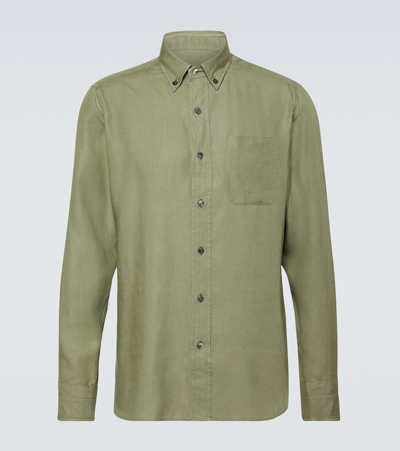 Shop Tom Ford Lyocell Shirt In Green